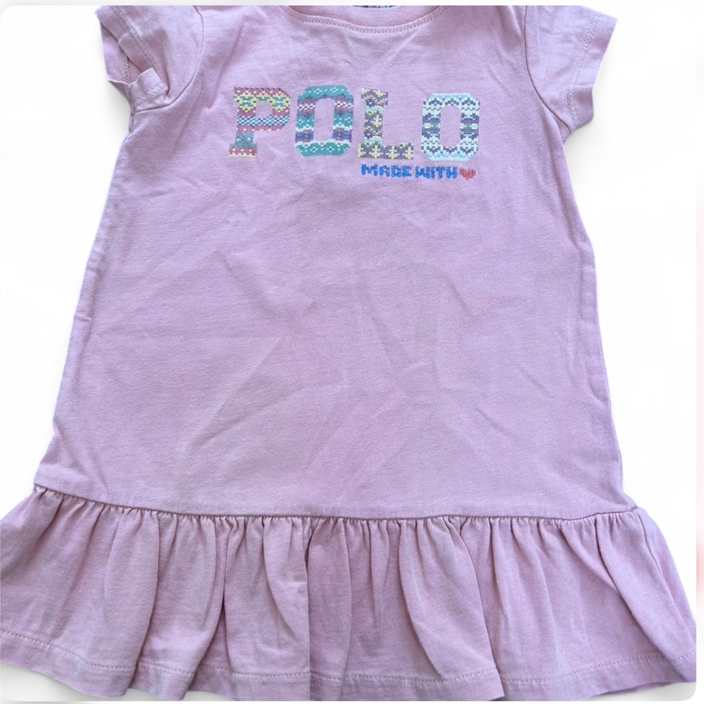 Ralph Lauren polo made with love baby girls pink dress #kids #babygirl